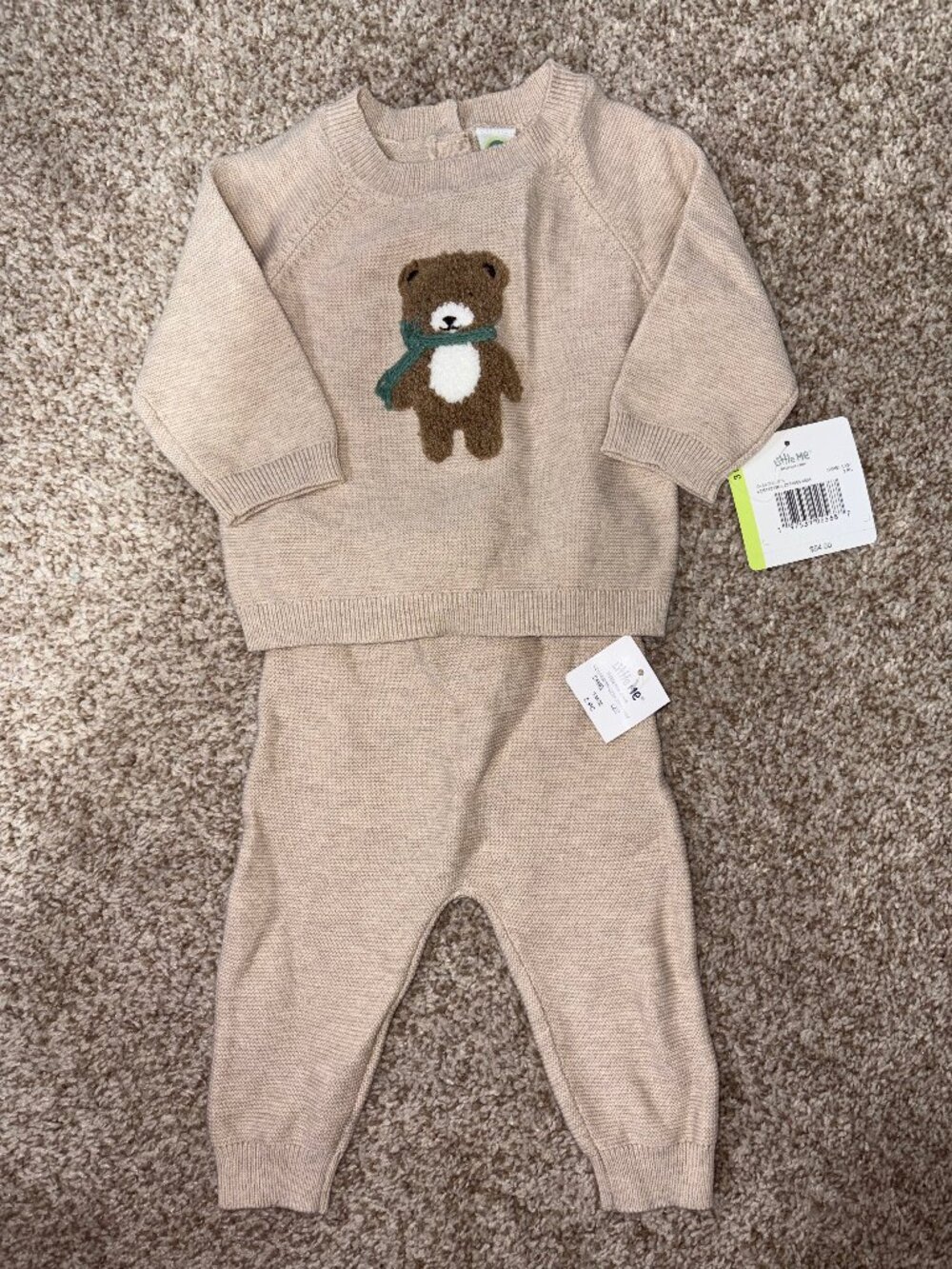 NEW! Little Me Sweater Set in Camel - 3 Months